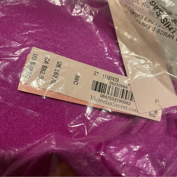 💖Victoria's Secret 🌸Shine Strap Swim Bombshell Add-2-cups Push-up Top 38C💖 - Picture 5 of 10